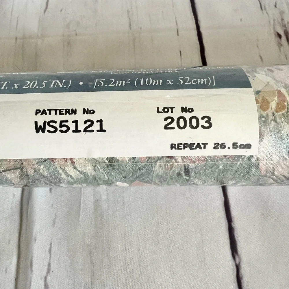 Vintage Borden Floral Wallpaper Roll Made in England WS5121 NWT Cottagecore